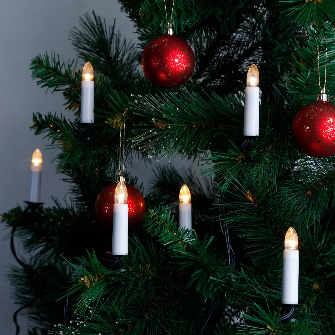 STAR TRADING Schaftkerzen-Lichterkette Svea, LED, Doppelstrang 16fl
