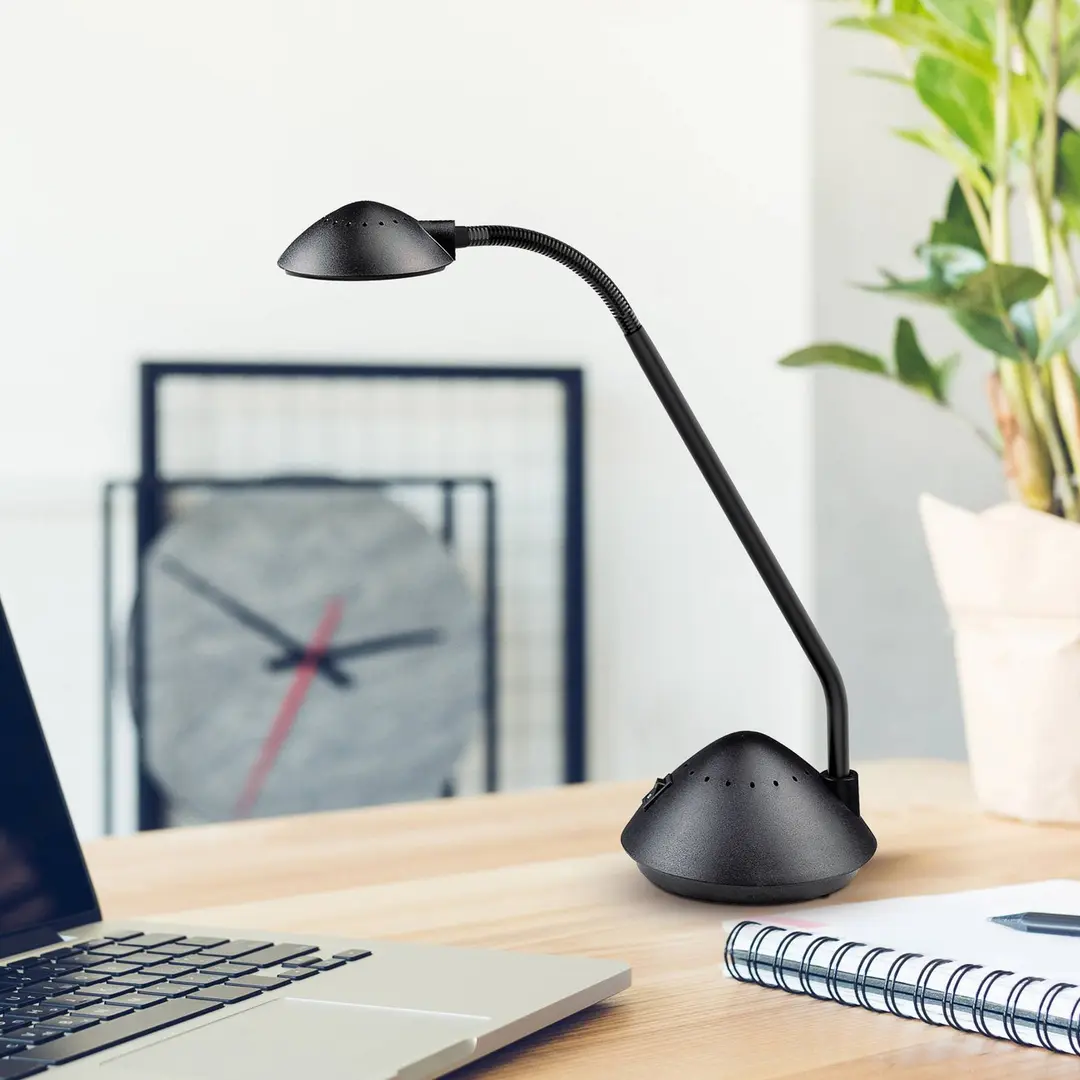 Maul LED-Tischleuchte MAULarc, schwarz, Höhe 38 cm, flexibel