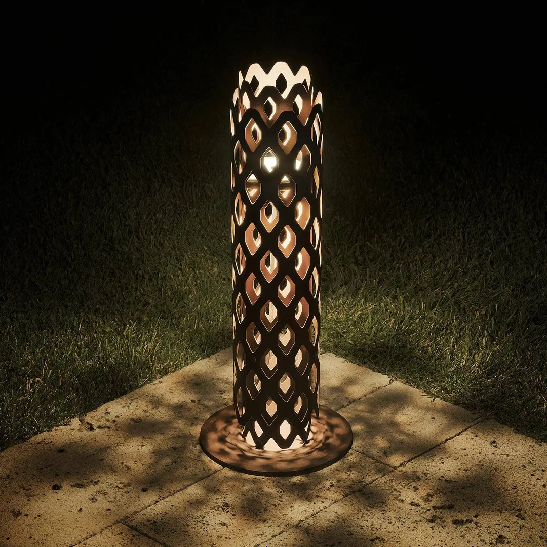 Slamp LED-Wegeleuchte Charlotte, corten, Höhe 63 cm, IP65