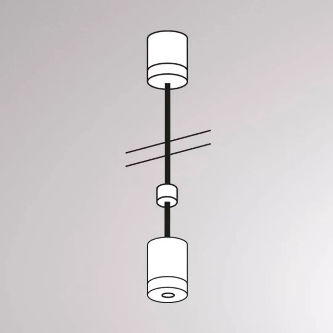 Molto Luce Abhängung für Volare-Schiene, 100cm, weiß