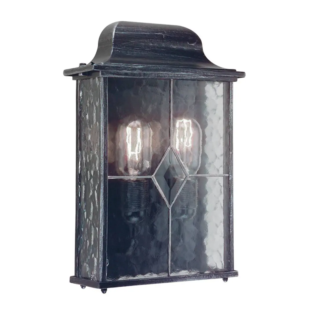 ELSTEAD Wandleuchte Wexford WX7, schwarz-silber/klar, IP23