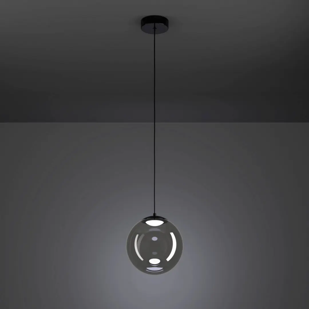 Stars of Light LED-Hängelampe ANORIAS, schwarz, Ø 25 cm, CCT