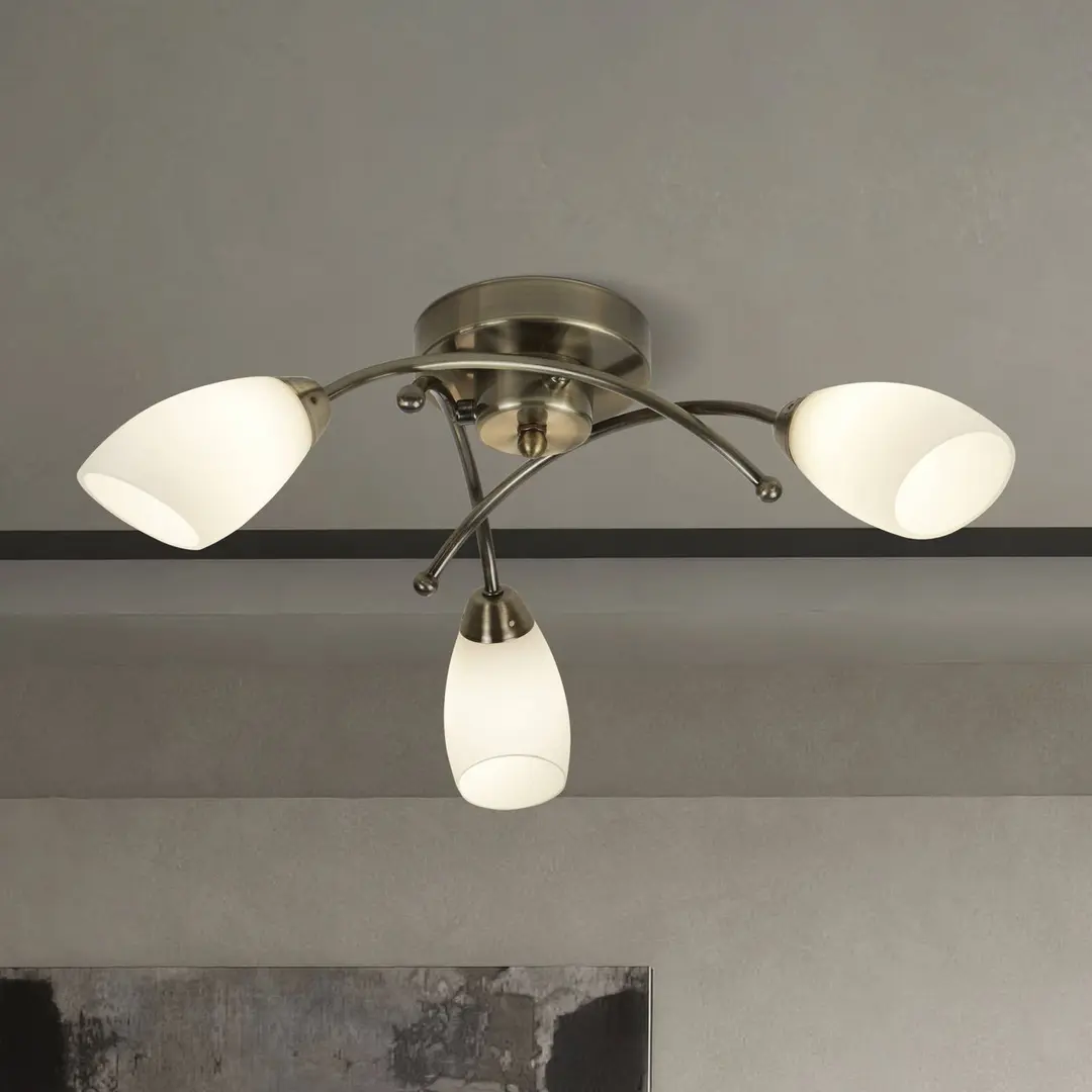 Searchlight Herrliche Deckenleuchte Opera 3-flammig altmessing