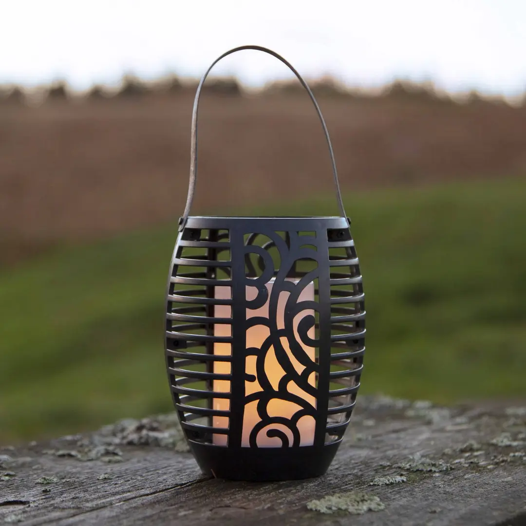 STAR TRADING LED-Solarlampe Flame, drei Nutzungsoptionen, 42 cm