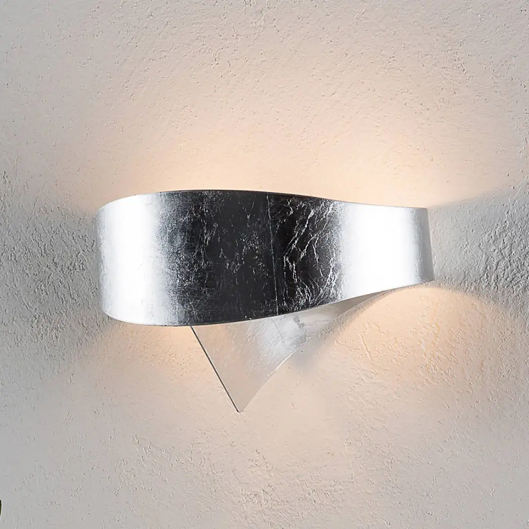 Selène Silberne Designer-Wandleuchte Scudo