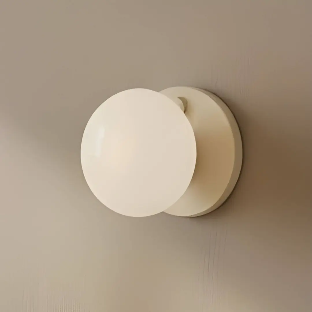 ALDEX Wandleuchte Flo, beige, Ø 19 cm, Glas