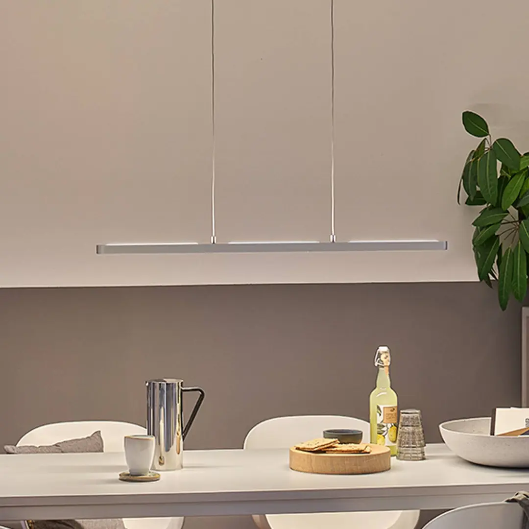 Paulmann LED-Pendelleuchte Lento, chrom, 100cm up/down, dim.