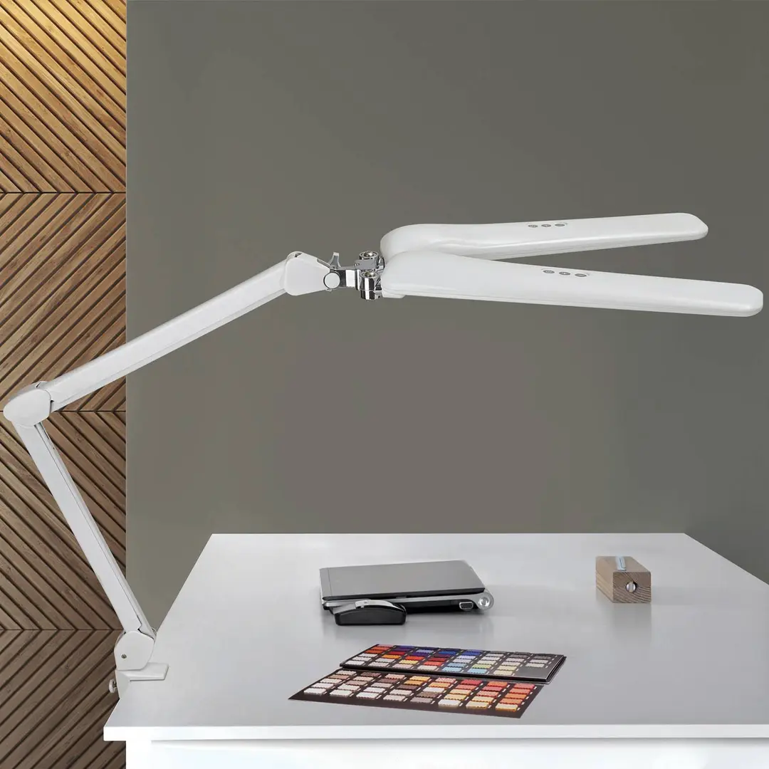 Maul LED-Klemmleuchte MAULcraft duo, weiß, 52 cm, 2-flg., dim