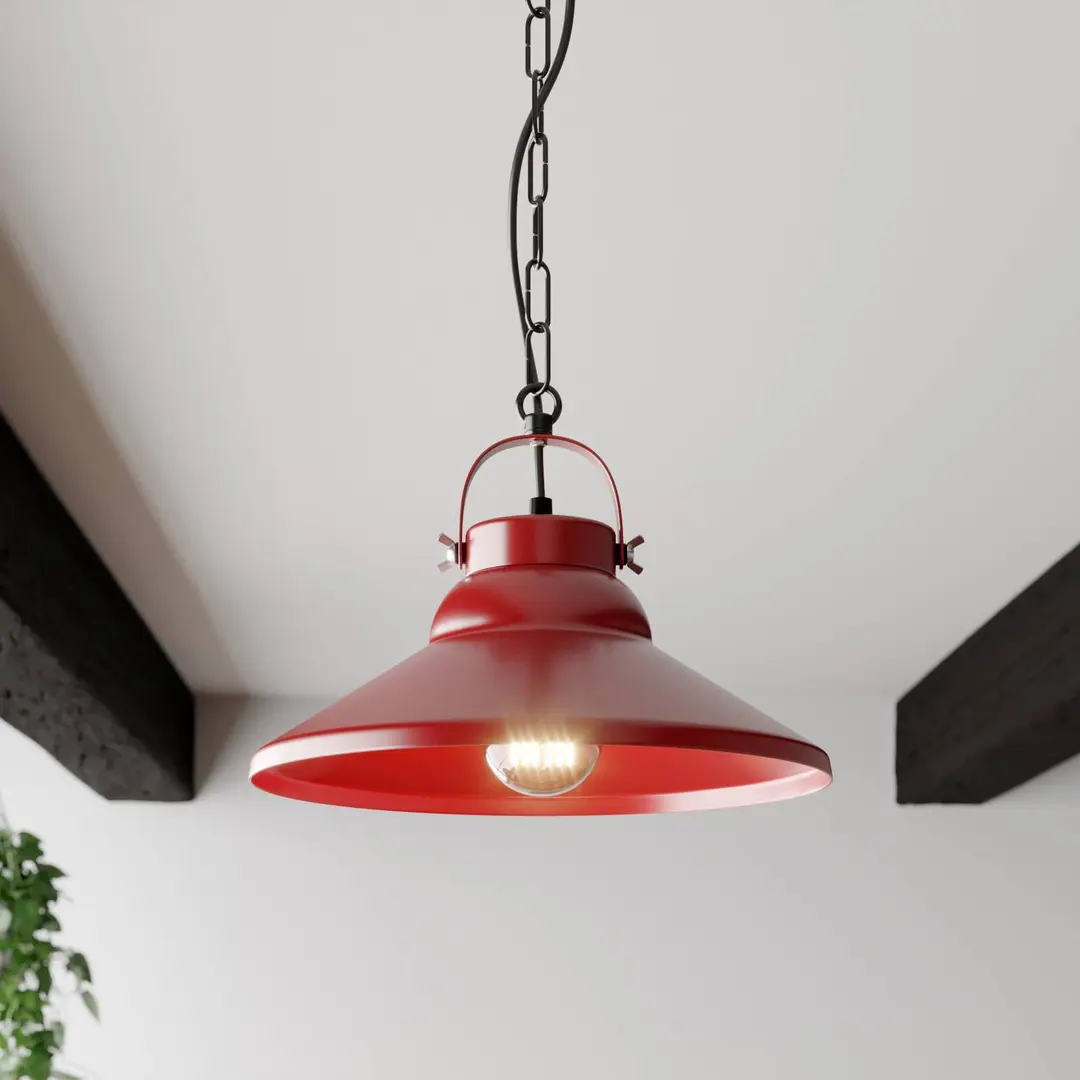 Luminex Hängeleuchte Iron, rot