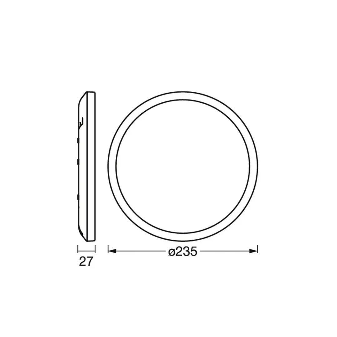 OSRAM LED-Deckenlampe ORBIS ULTRA SLIM, weiß, Ø 24 cm, dim