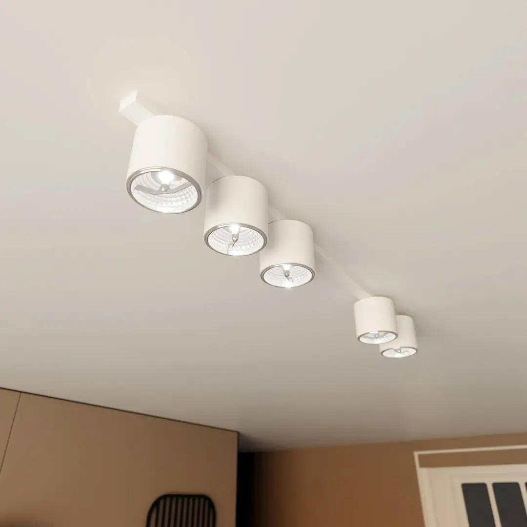 EMIBIG LIGHTING Deckenleuchte Nano, weiß, 5-flammig, Metall