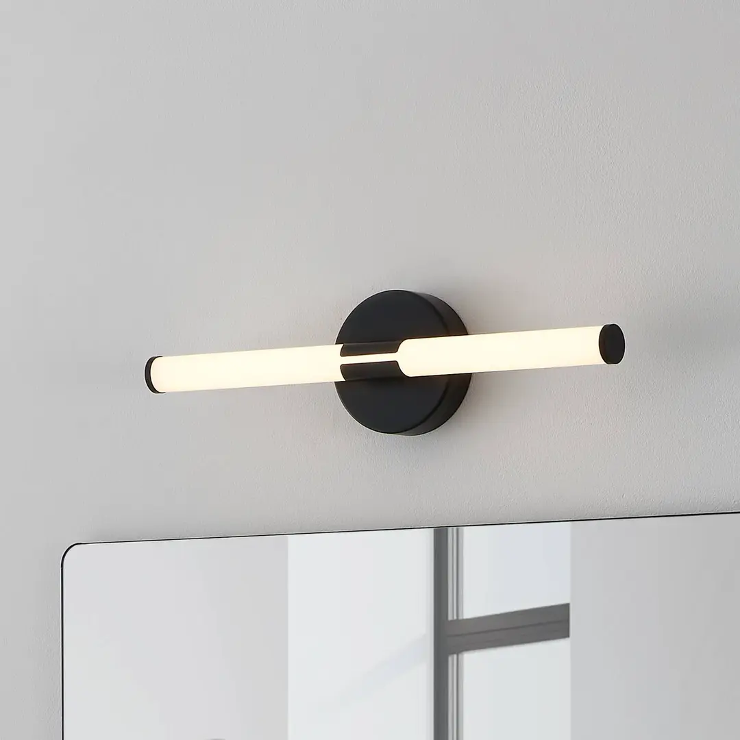 EGLO LED-Wandleuchte Ramola, schwarz, Breite 45 cm, IP44, CCT