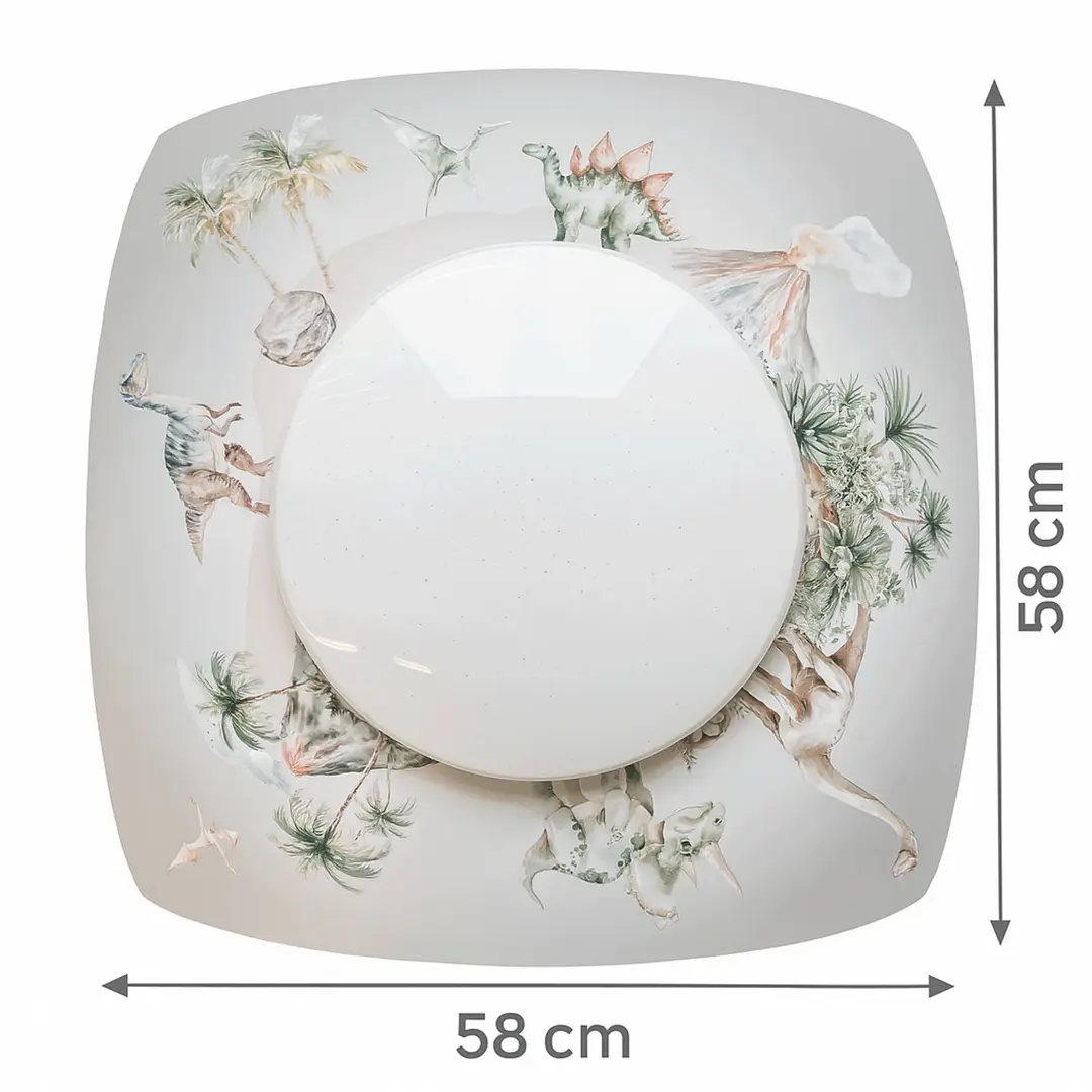 Elobra LED-Deckenleuchte Jurassic Starlight, weiß/bunt, Länge 58 cm