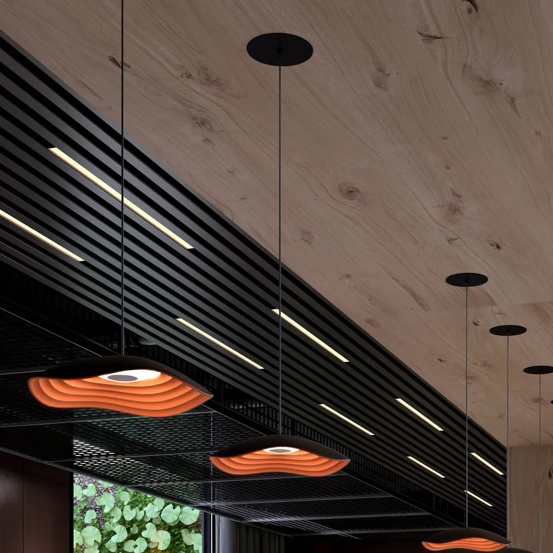 Bover LED-Einbau-Hängelampe Valentina S24, schwarz/kupfer