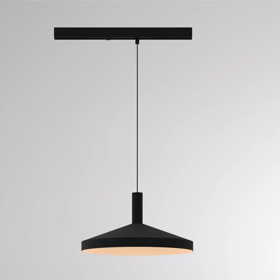 Molto Luce LED-Schienenpendel LORA III, schwarz Ø 36 cm 40° CCT 3-Phase