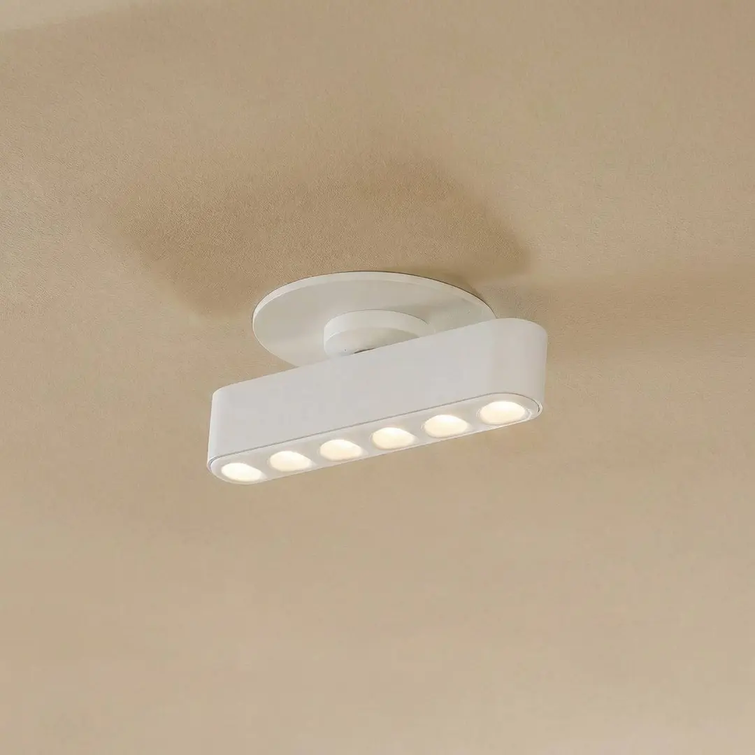 Lindby LED-Einbauleuchte Eldrin, weiß, Lichtpunkte, 13,1cm