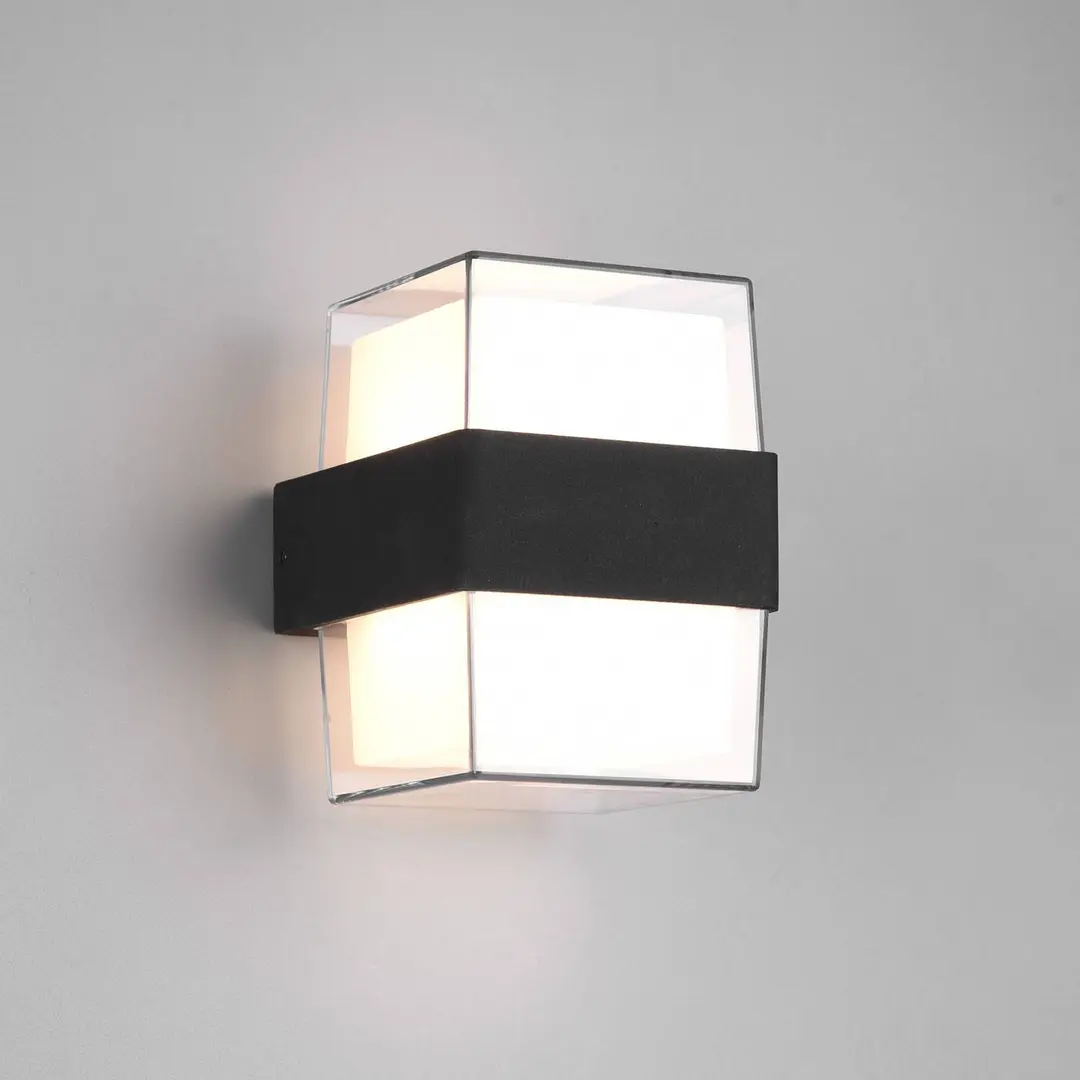 Reality Leuchten LED-Außenwandleuchte Molina, eckig, anthrazit