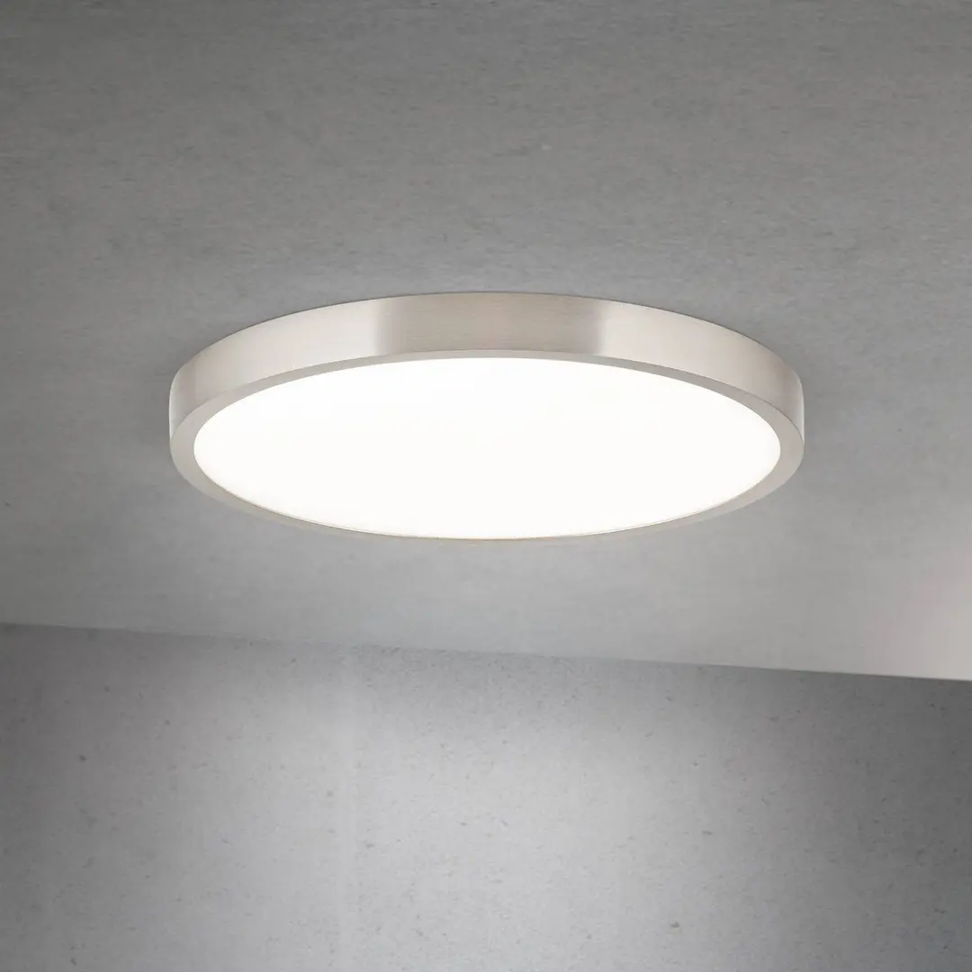 Orion LED-Deckenlampe Disc, nickelfarben satiniert, Ø 28 cm, CCT