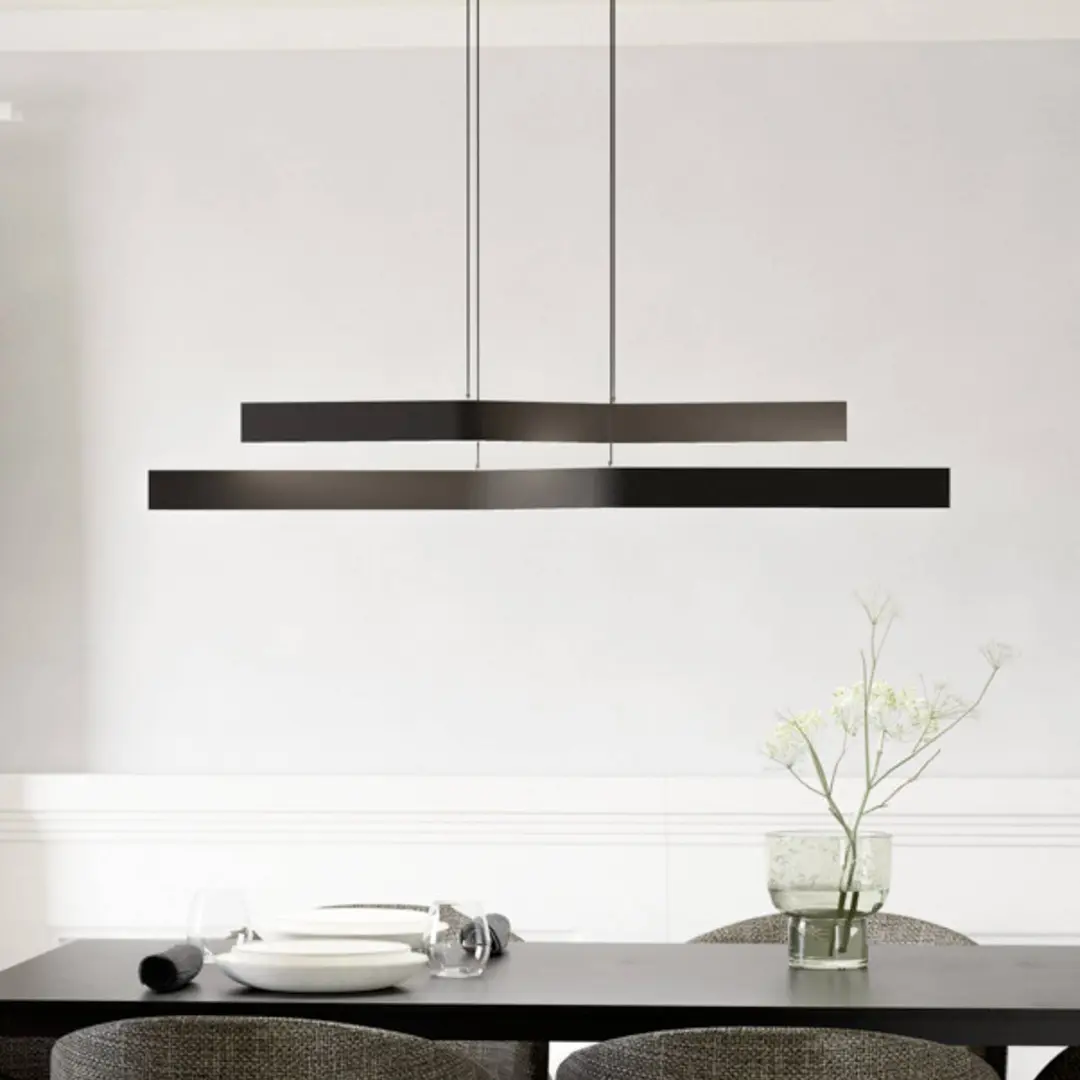 EGLO LED-Hängeleuchte PLAYITAS, schwarz, 120 cm, 2-flg., CCT
