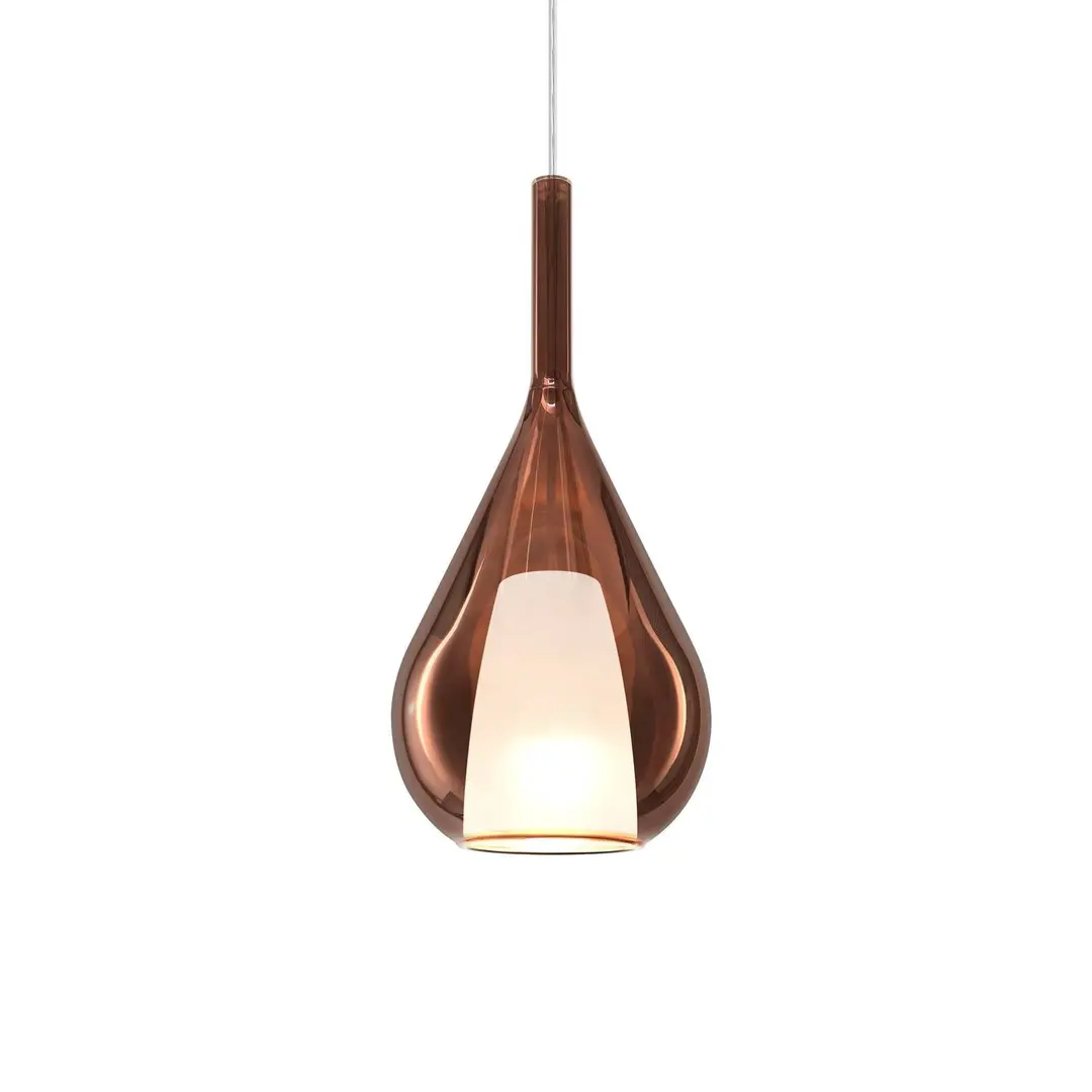 Ideal Lux Pendellampe Kalique 3, kupferfarben, Ø 18 cm