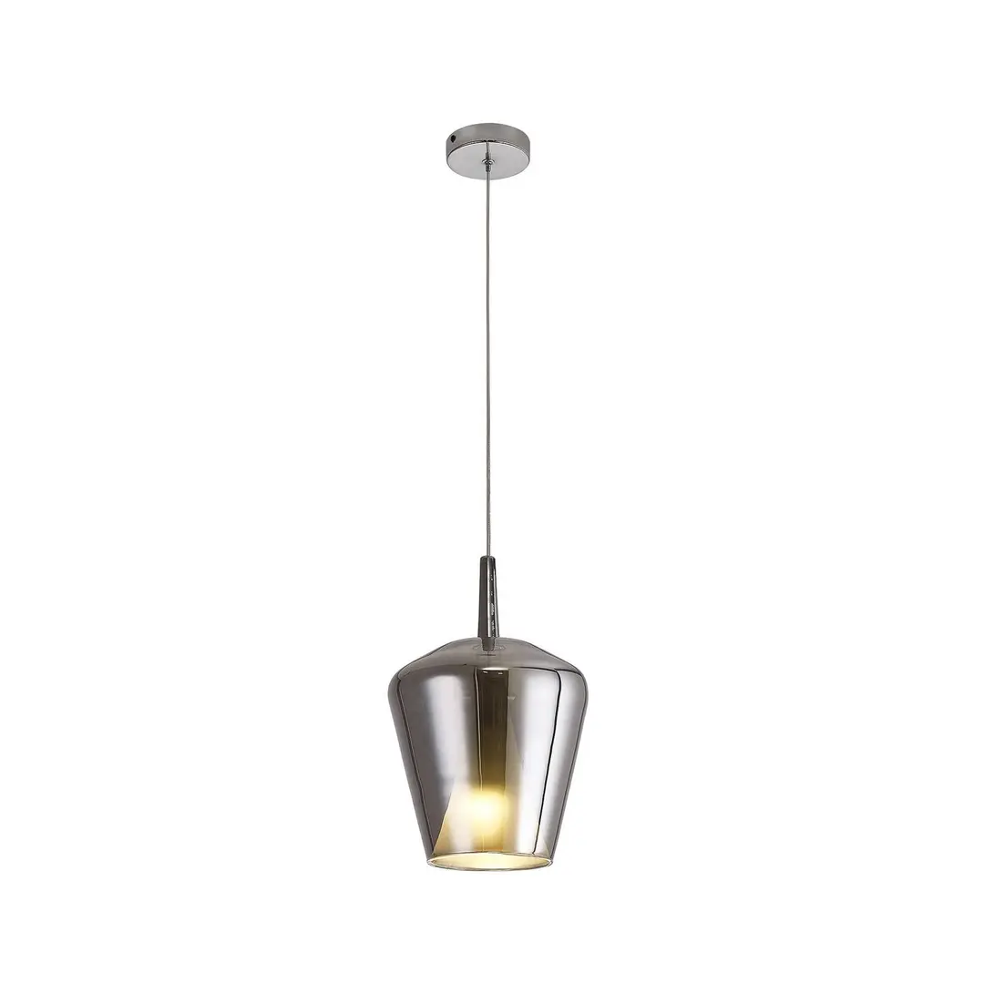 Mantra Iluminación Hängeleuchte Elsa, 1-flammig, Ø 22,5 cm, Glas, chrom