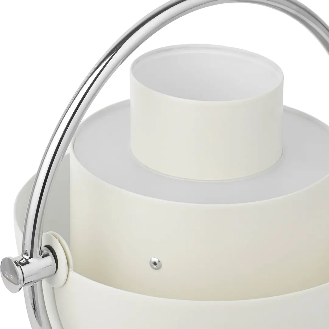 GUBI Akku-Tischleuchte Multi-Lite, chrom/weiß, 30 cm