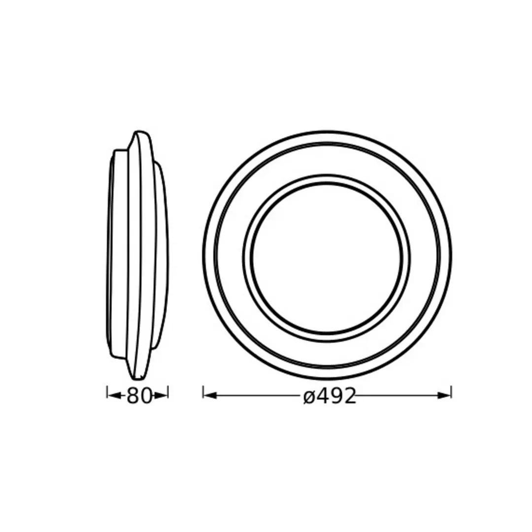 OSRAM LED-Deckenleuchte ORBIS BERLIN, silber, Ø 49 cm Metall
