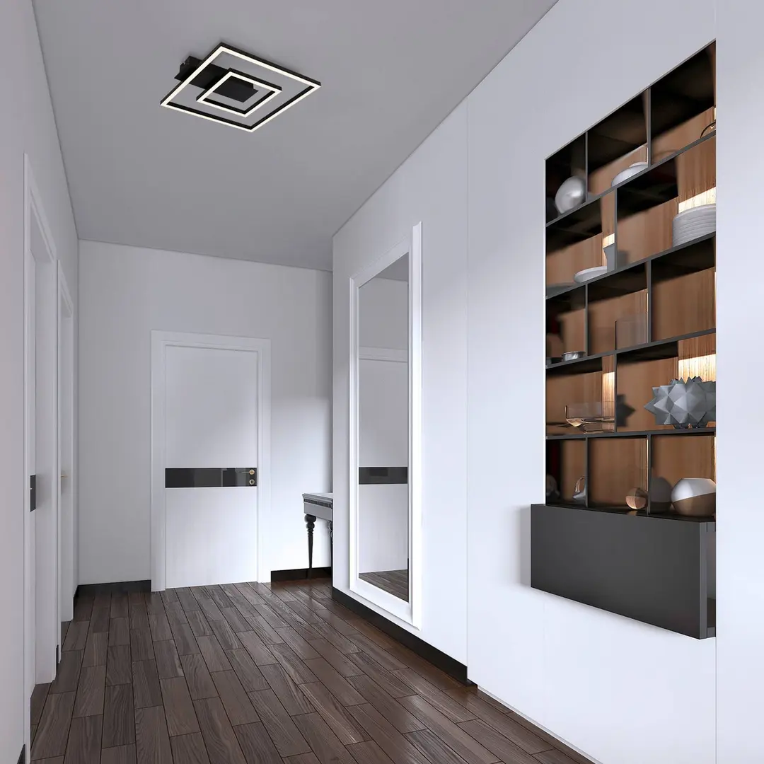 Briloner LED-Deckenleuchte 3772 mit 2 Rahmen, schwarz