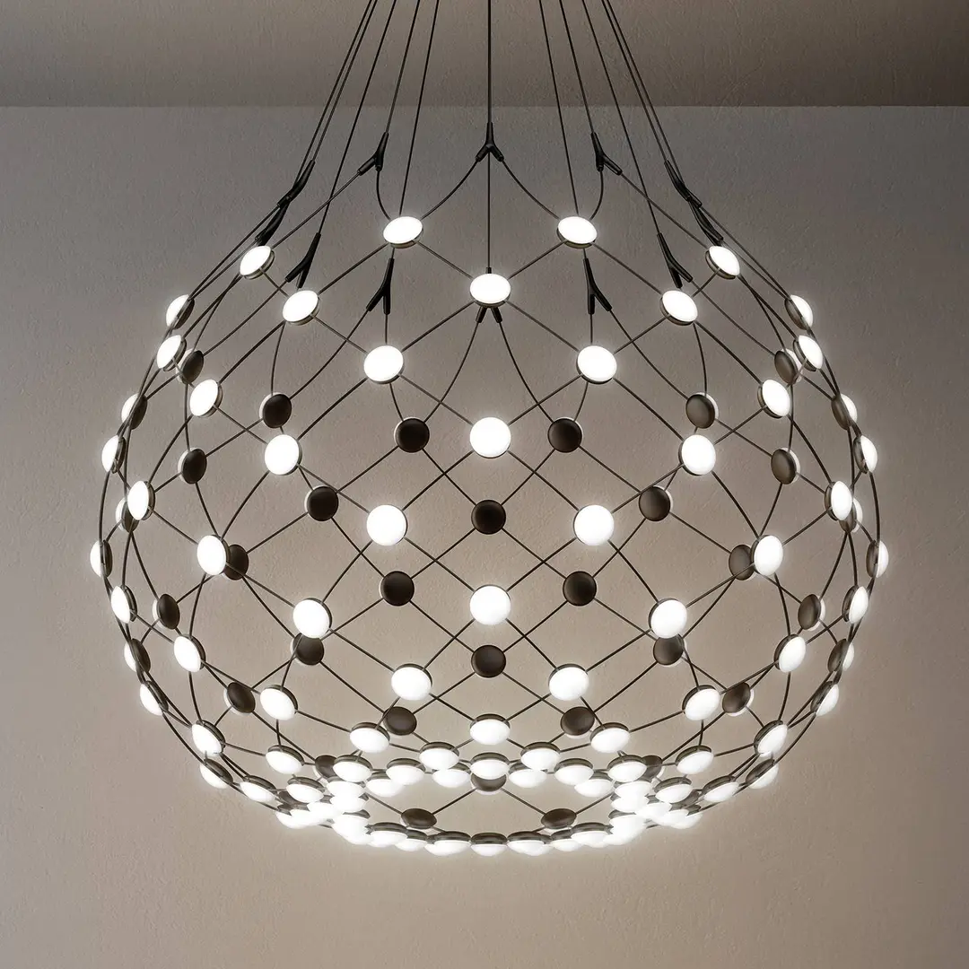 Luceplan Mesh LED-Hängelampe Ø 80cm 2m Abhängung