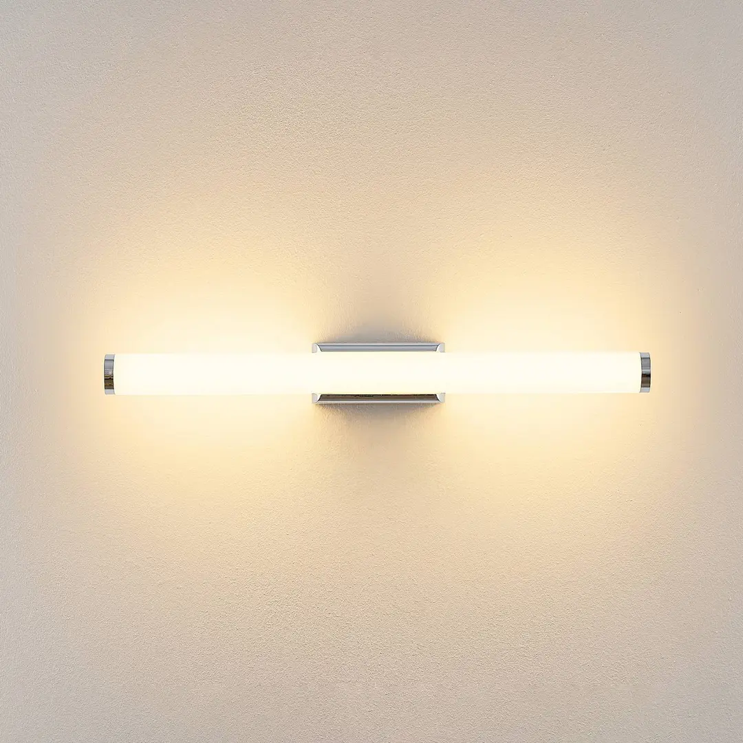 Molto Luce LED-Wandleuchte VINA S, chromfarben, Breite 40 cm, IP44, CCT
