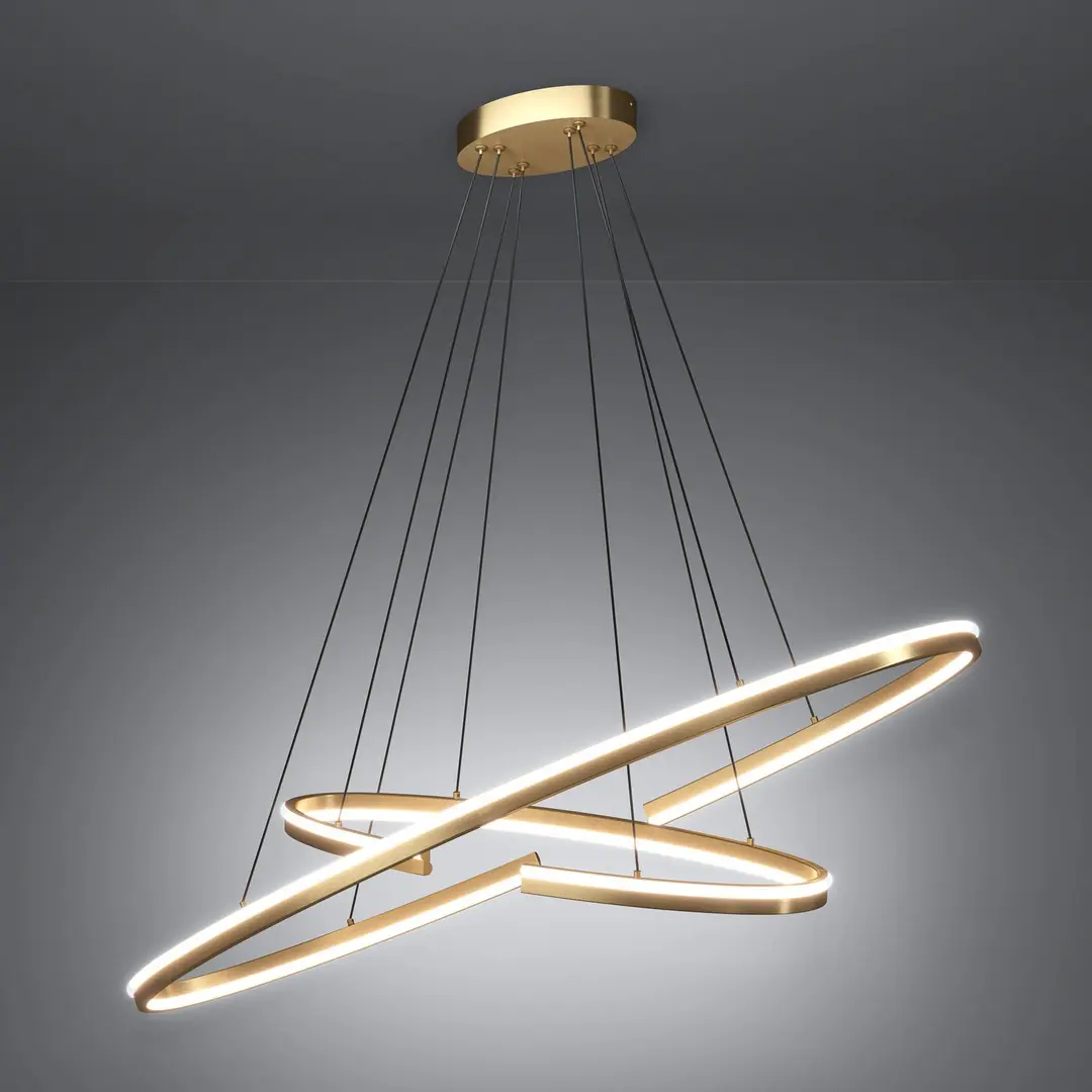 Stars of Light LED-Hängelampe Bogado, gold, 120 cm CCT dim