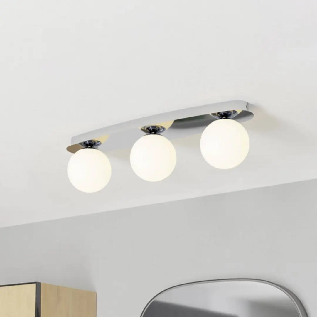 EGLO Deckenlampe CASTROVIDO, chrom, 58 cm 3-flg. IP44 G9-LED
