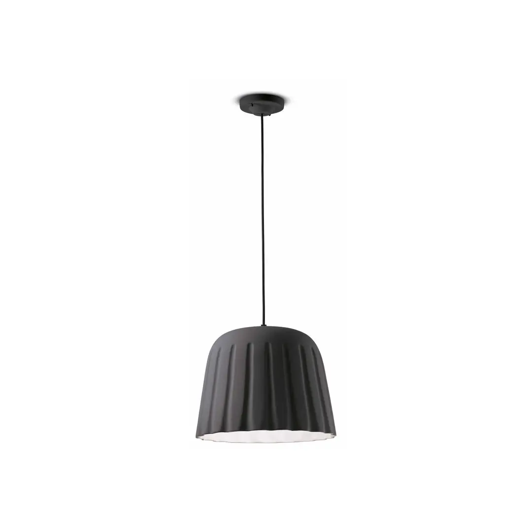 Ferroluce Hängeleuchte Madame Gres Keramik 30 cm anthrazit