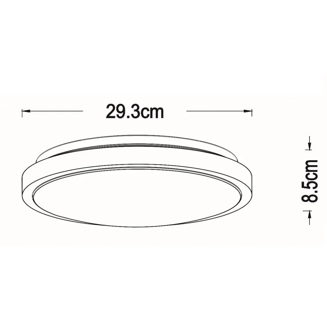 Lucide LED-Deckenleuchte Dasher, schwarz, Ø 29,3 cm, Sensor, IP44