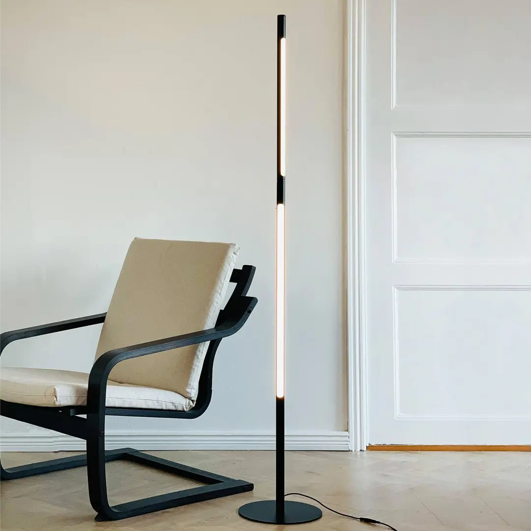 Dyberg Larsen LED-Stehleuchte Vagner, schwarz, Höhe 150 cm
