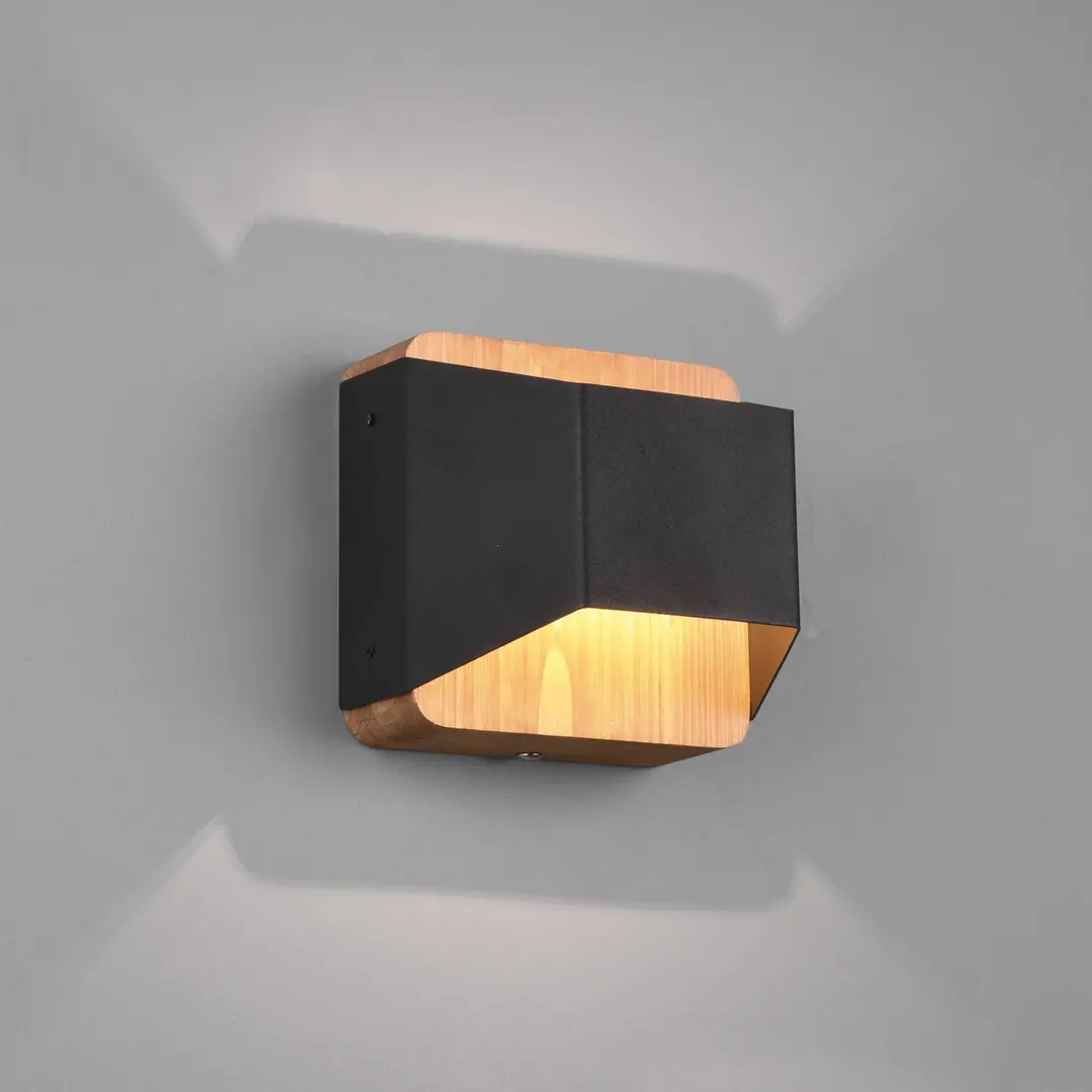 Trio Lighting LED-Wandleuchte Arino, schwarz, Breite 12,2 cm