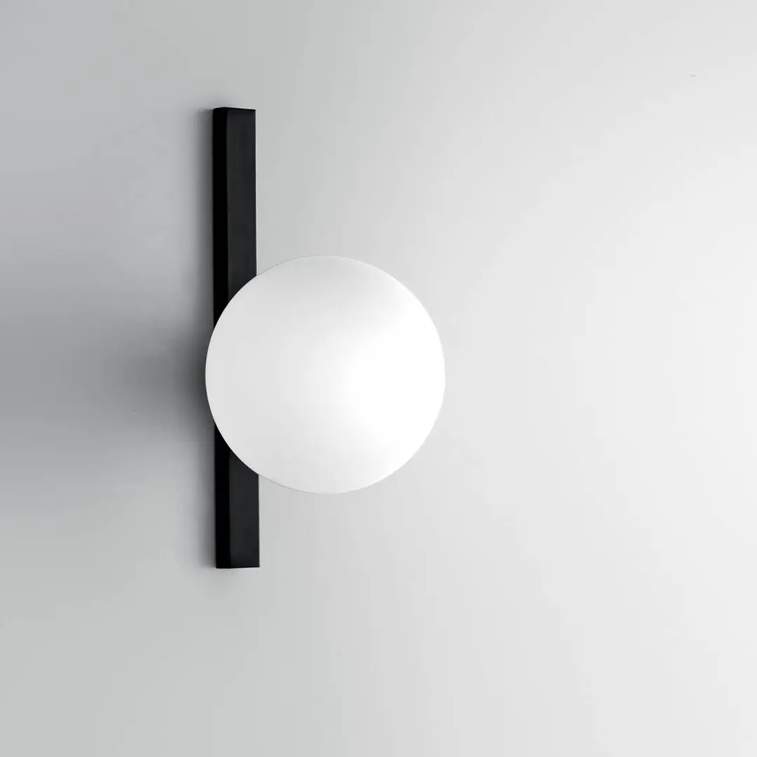 Luce Ambiente Design Wandlampe Enoire, Höhe 28 cm, schwarz, Metall/Glas, 1-flg.