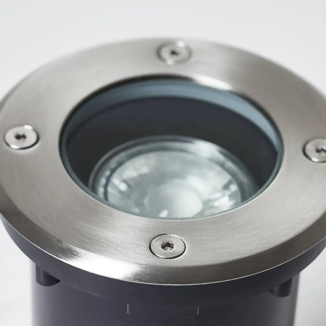 Brilliant Bodeneinbauleuchte Itch, Ø 11 cm, edelstahl, Metall