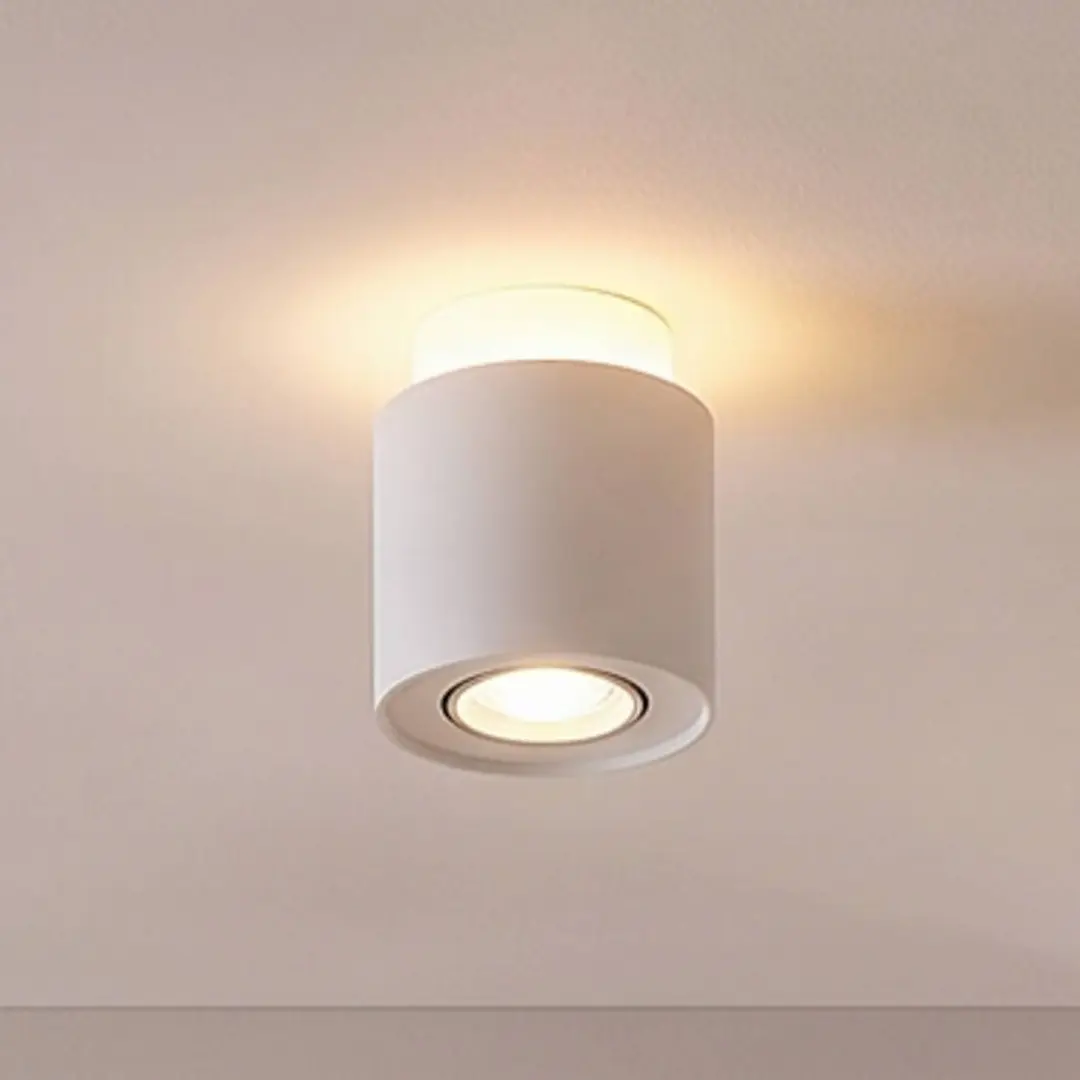 Arcchio Deckenlampe Walisa, Ø 10 cm, weiß, Metall, GU10