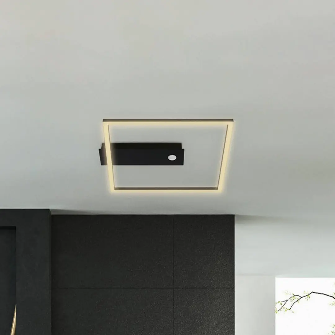Briloner LED-Sensor-Deckenleuchte Nici quadratisch schwarz
