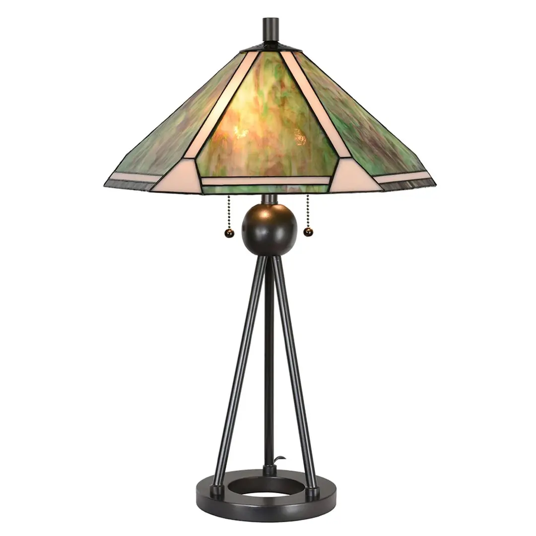 Clayre&Eef Tischlampe 5LL-6165 im Tiffany-Look, Ø50cm