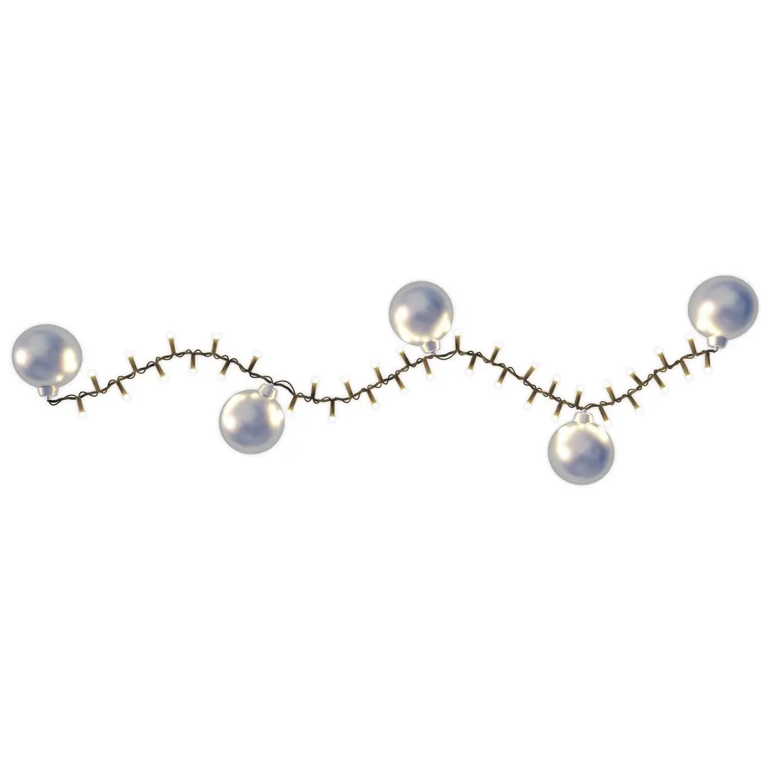 Hemsson LED-Lichterkette 2in1, Frosty silver, 370 LEDs