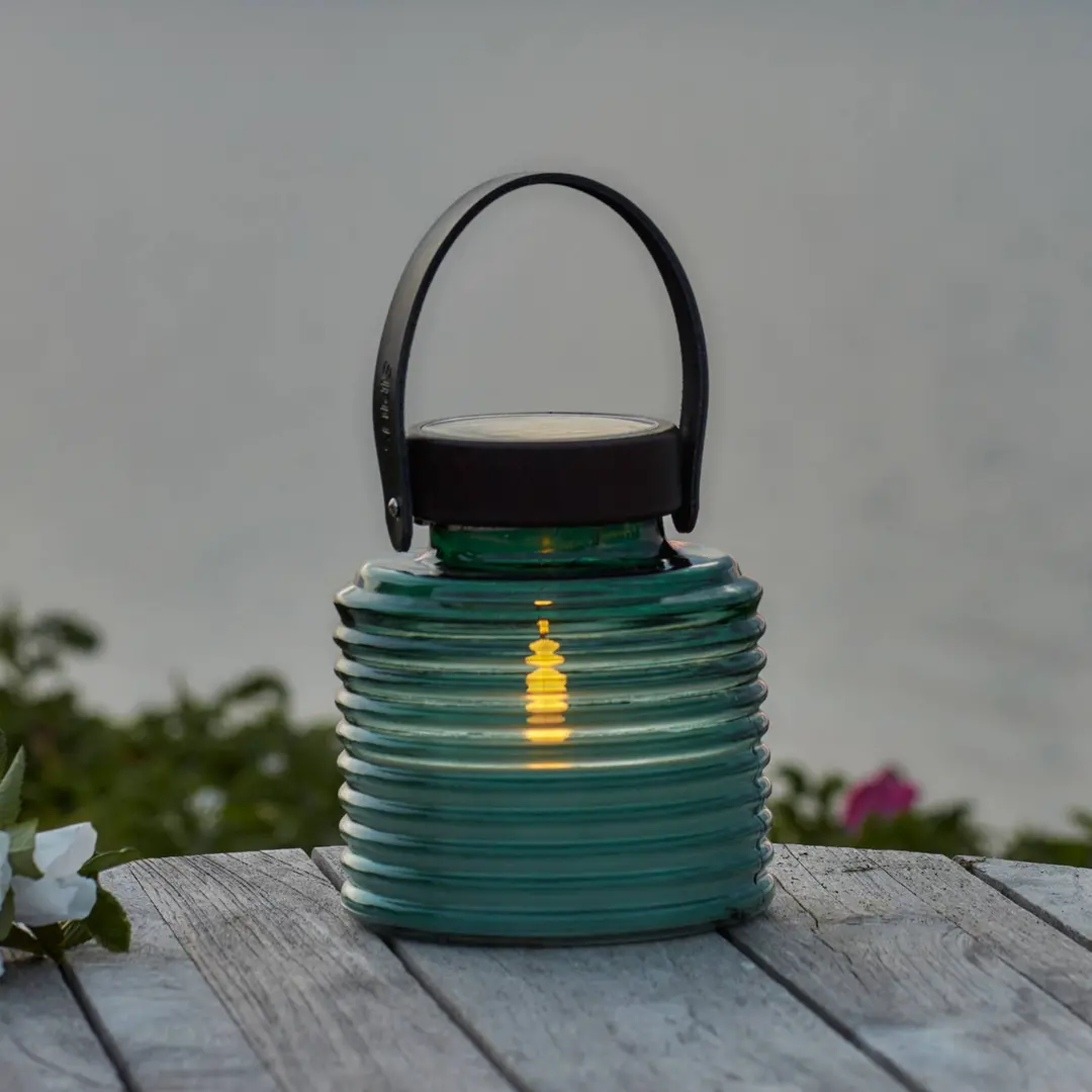 Sirius LED-Solarleuchte Aston Jar, Höhe 16 cm, grün/braun, IP44