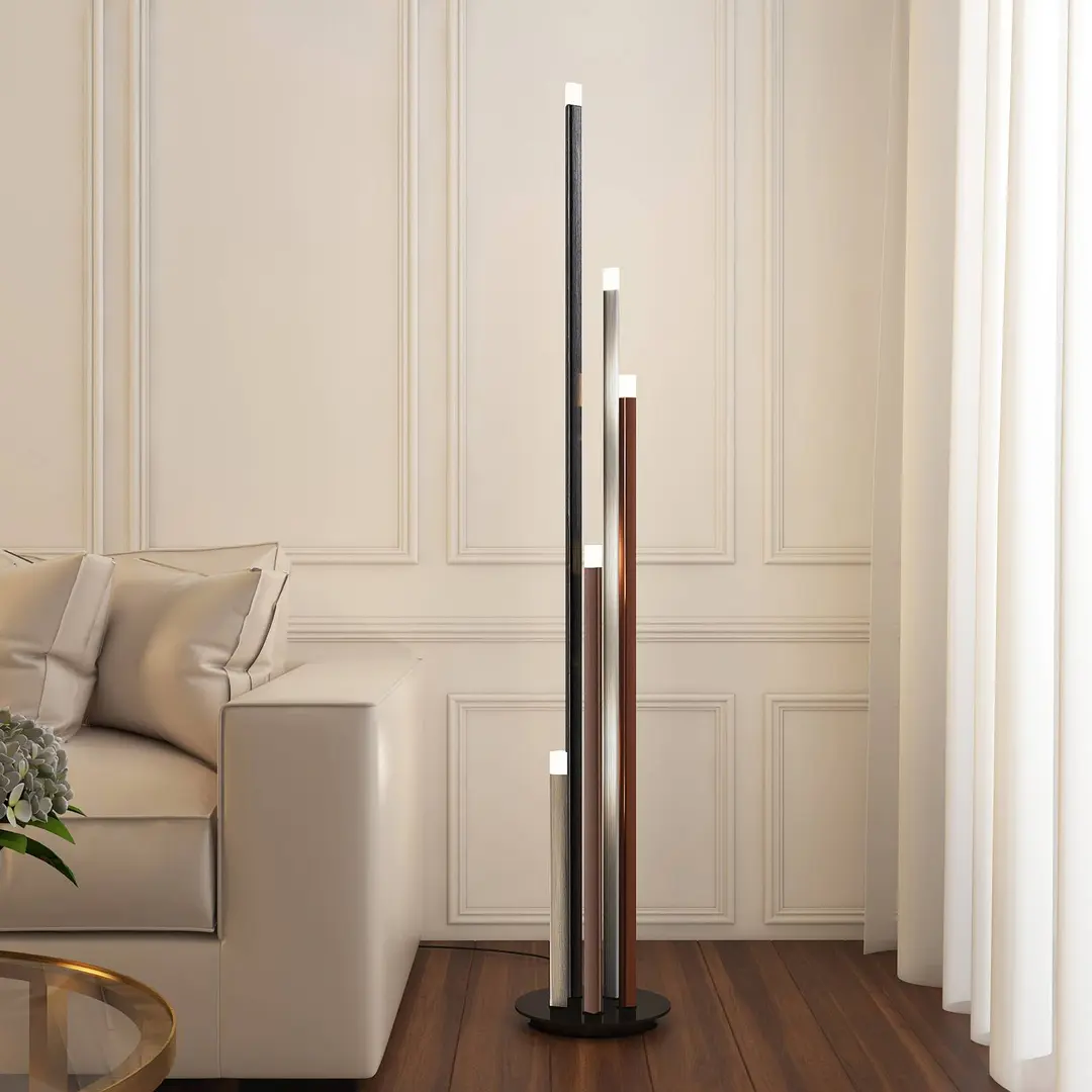 Lucande LED-Stehleuchte Stoika, 150 cm, 5-flg., Metall