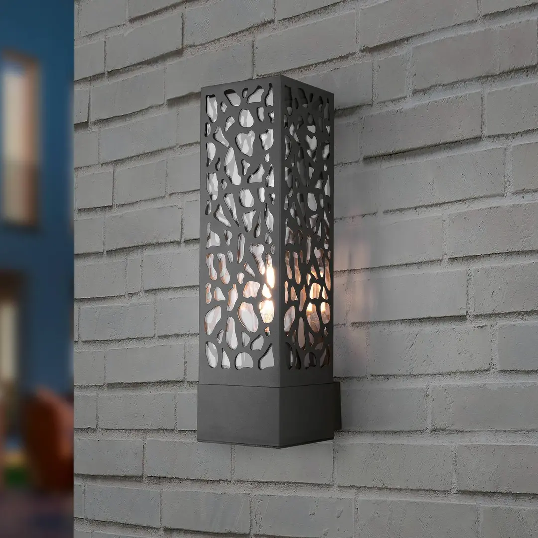 Trio Lighting Außenwandleuchte Cooper mit gemustertem Schirm