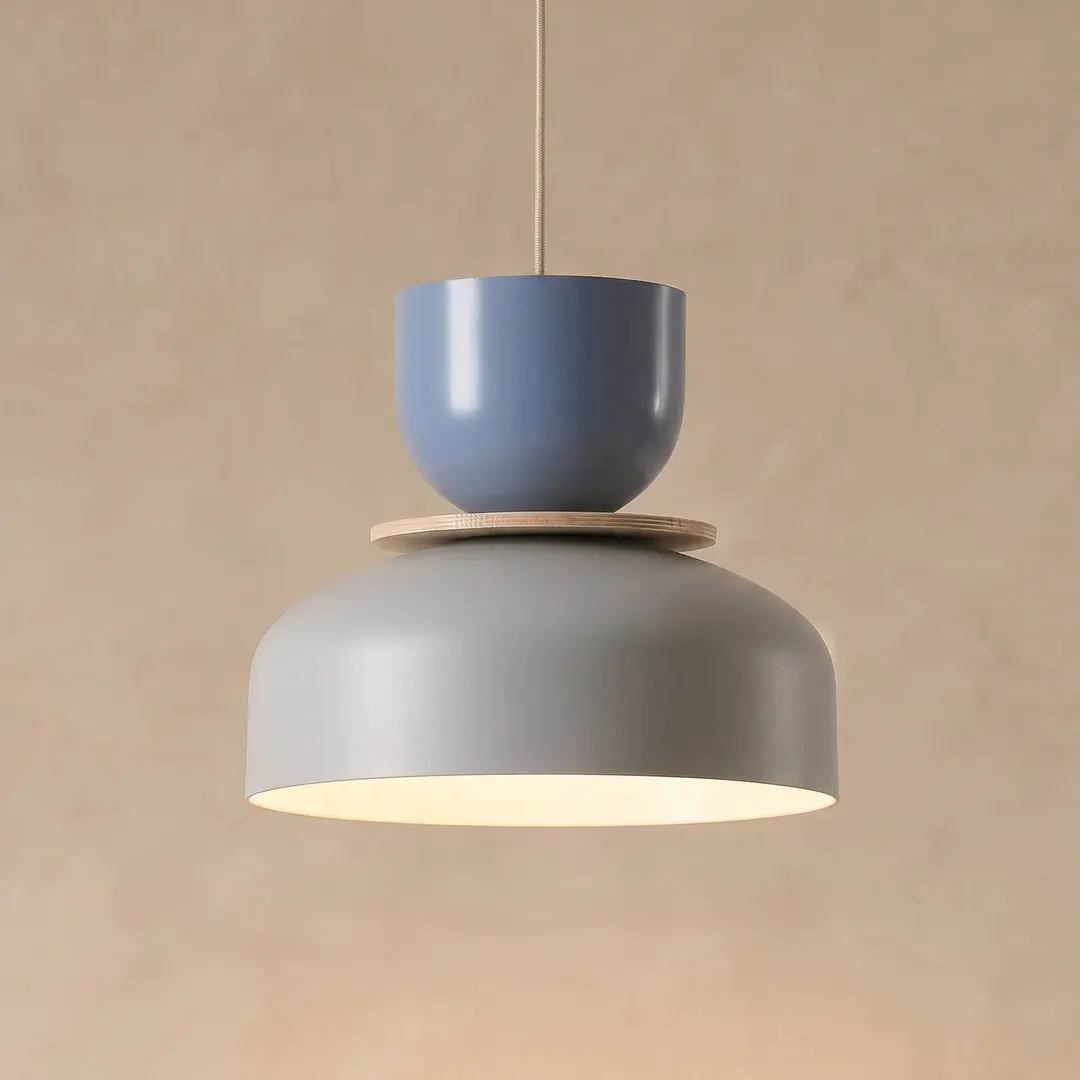 ALDEX Hängeleuchte Uto, grau/blau, Ø 30 cm, Metall