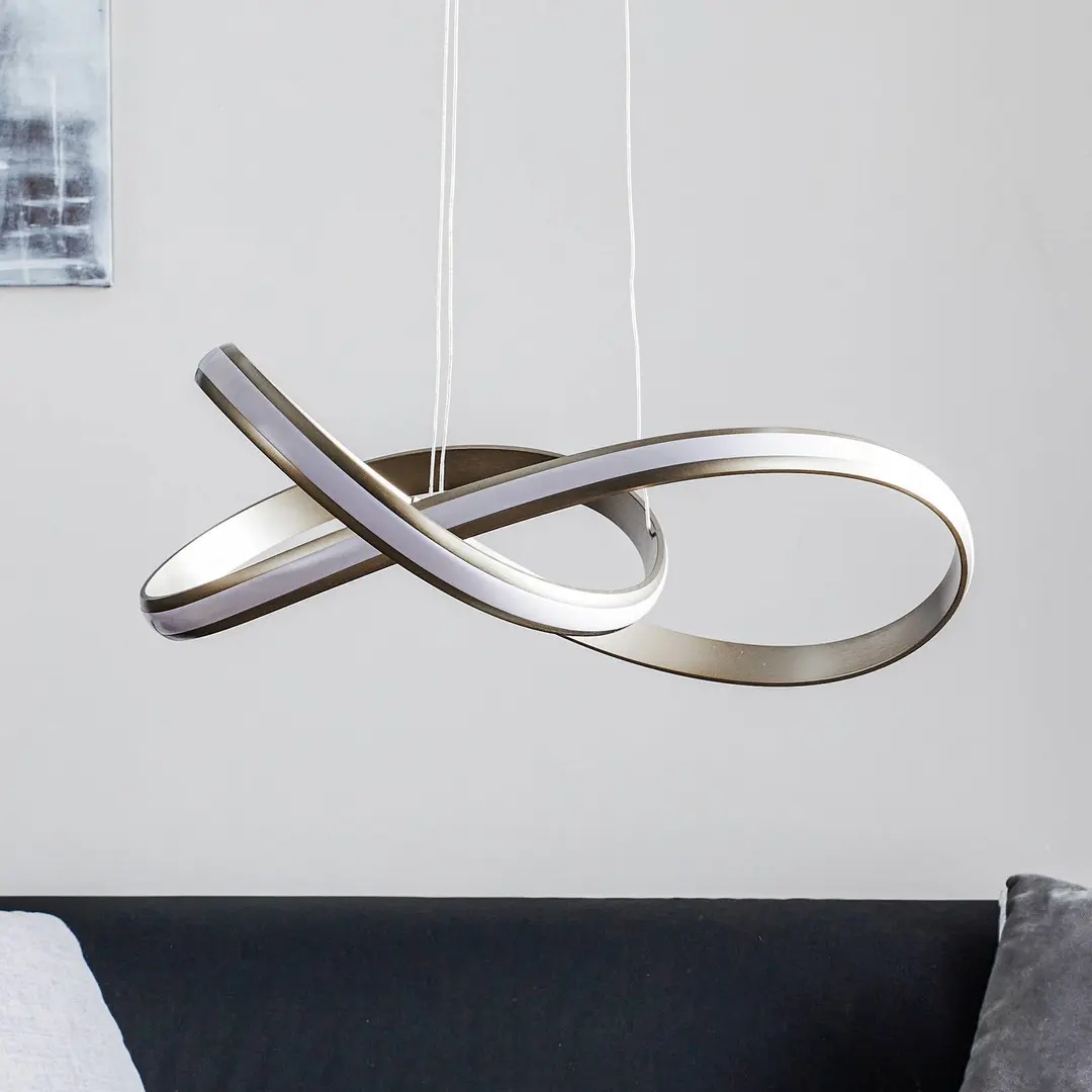 PAUL NEUHAUS LED-Pendelleuchte Melinda, 30W, dimmbar, stahlgrau