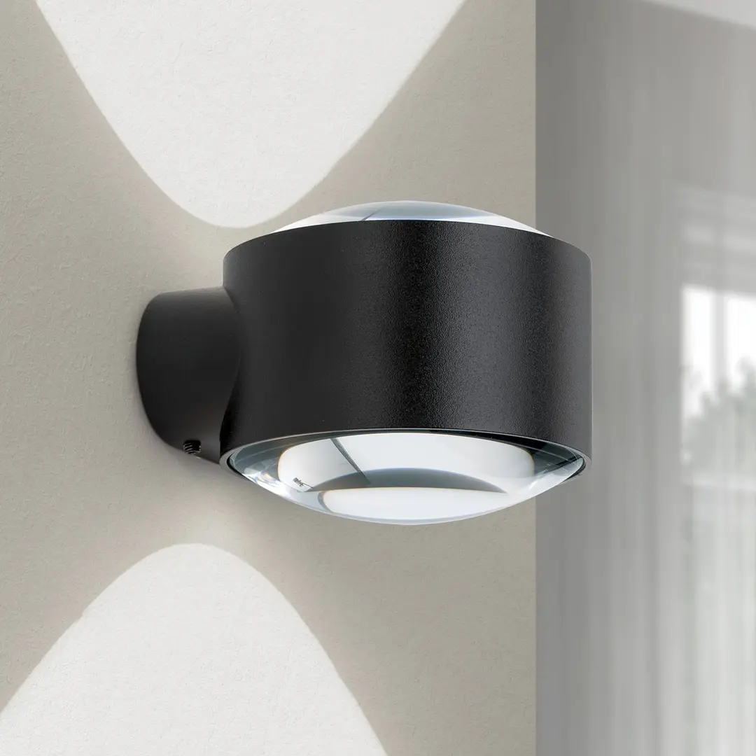 Orion LED-Außenwandlampe Tatra, schwarz, Ø 10,2 cm, Alu, up/down