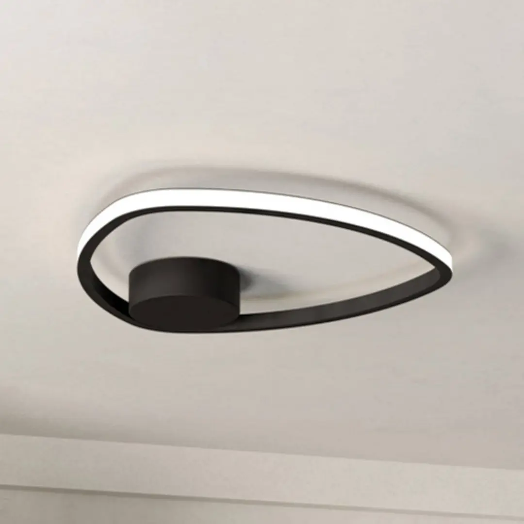 EGLO LED-Deckenleuchte MOSCHELLA, schwarz, Ø 38 cm, CCT
