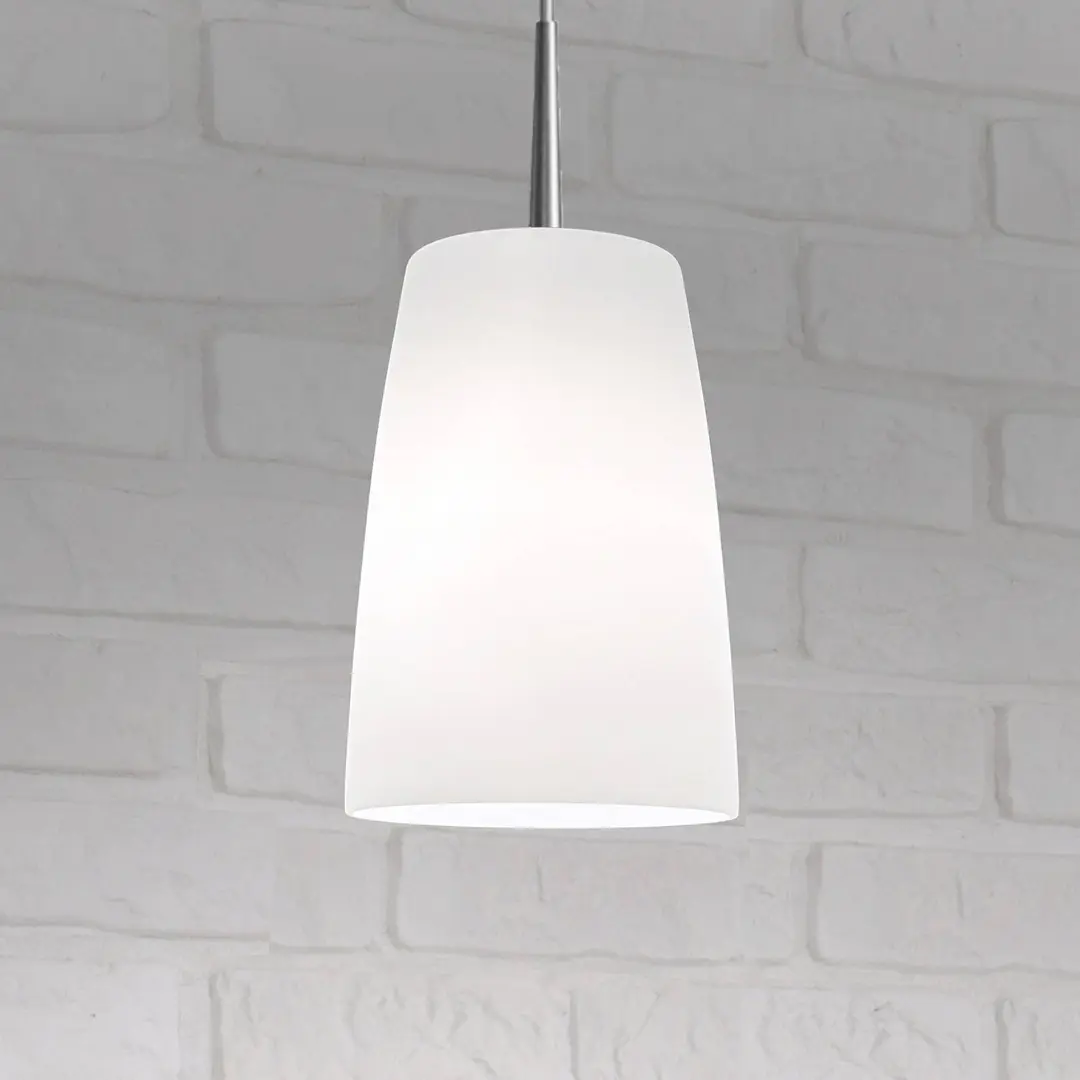 Casablanca Hängelampe Mesa, weiß, Glas, Ø 14 cm, E27